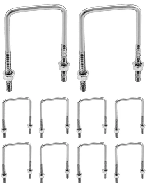 6 Bulloni A U M6x51mm In Acciaio Inox - Con Dadi E Rondelle Per Fissaggi - Foto 10