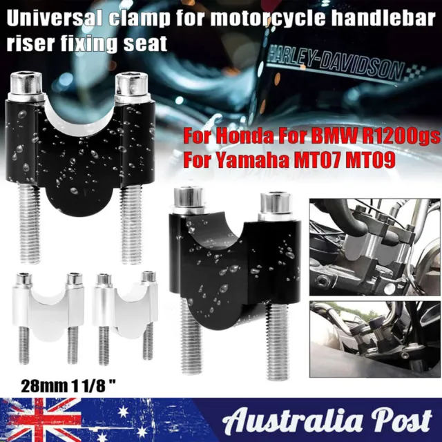 2X 1/8" 28mm Handlebar Bar Mount Clamp Riser Risers Motorcycle Dirt Bike Mx Atv
