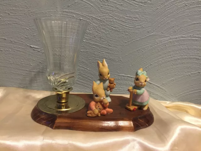 Homco Playtime Bunny Rabbit Figurines Set Of 3 # 1466