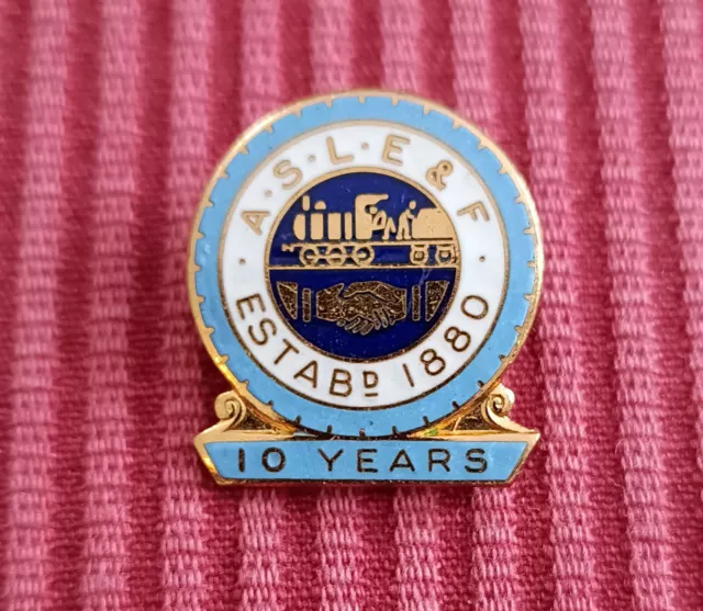 Aslef 10 Year Badge - New - Unused