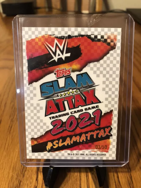 2021 Topps cromado WWE Slam Attax verde refractor #d/50 Sheamus #97 2