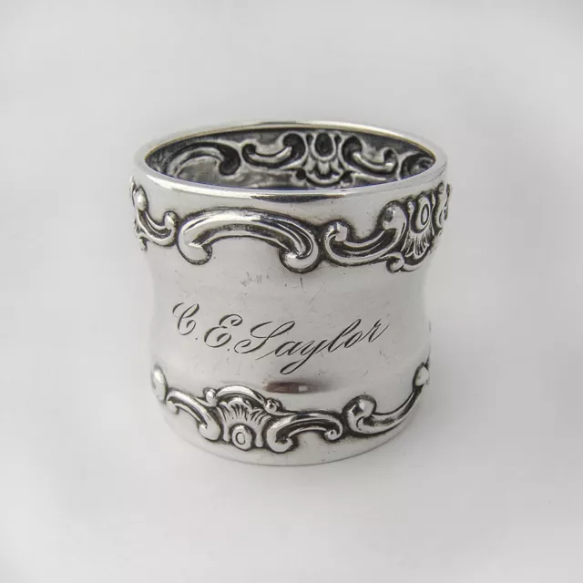 Gorham Strasbourg Napkin Ring Sterling Silver Inscribed