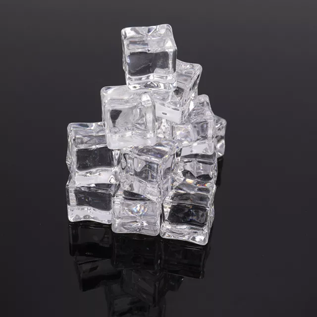 16pcs 17mm 20mm Artificial Acrylic Square Shape Ice Cubes Photography PropsATAT