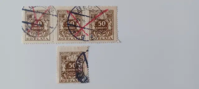 Briefmarken Poczta Polska 1927 50 Groszy Doplata gestempelt