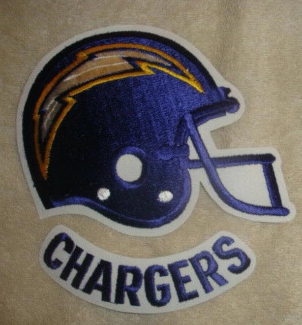 San Diego Chargers Helmet and Arched Name  NFL Embroidered Patches