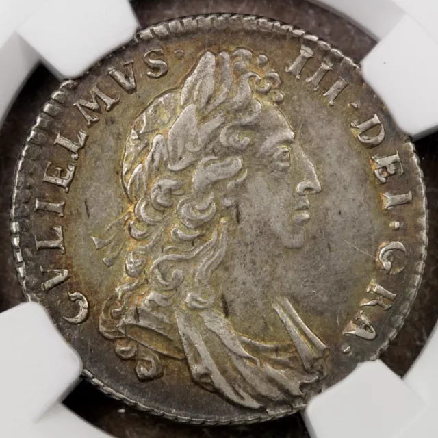 King William III Shilling 1697 Great Britain Silver Coin NGC AU55 Patina England