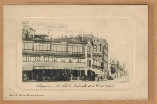 Cpa Suresnes - La Belle Gabrielle et le quai Aval tp0545