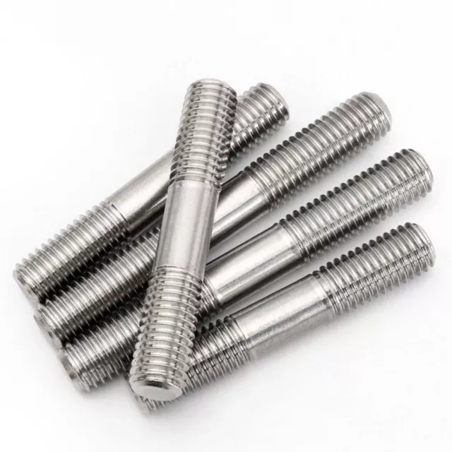 5pcs Stainless Steel Double End Stud M8*40mm Screw Bolt