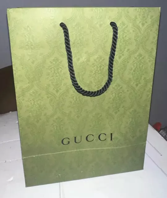 Gucci Empty Shopping Paper Bag Publistyle Italy Plastic Handles 4