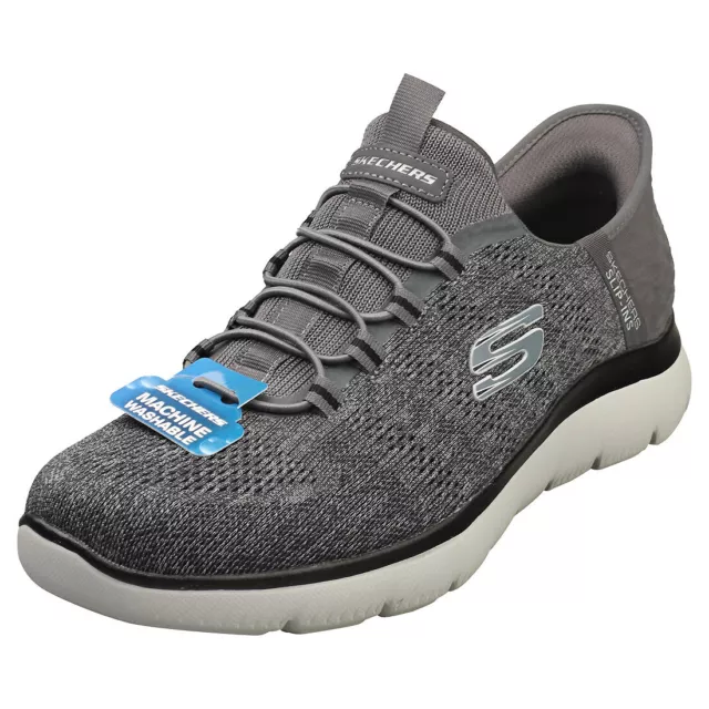 Skechers Slip-ins Summits Vegan Homme Charcoal Black Baskets