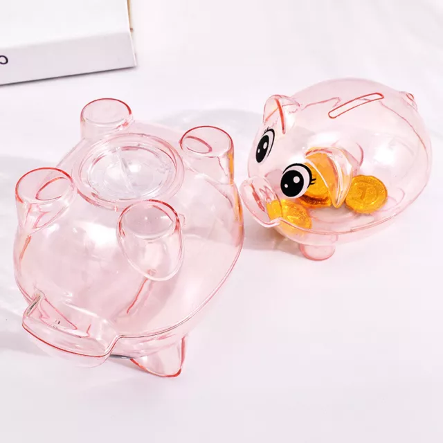 Clear Pig Plastic Piggy Bank Coin Money Cash Collectible Box Pig Pig Pig Toy