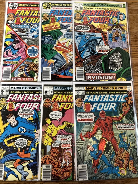 Fantastic Four #184 196 197 198 199 201 Lot Run Marvel Bronze Comics 1st Print