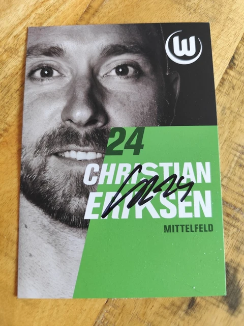 ORIGINAL AUTOGRAMM Christian Eriksen VFL Wolfsburg 2025/26 EUR 8,99 ...