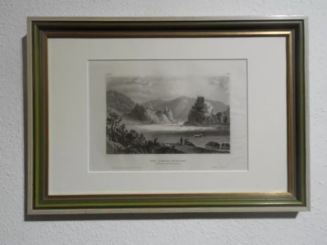 Orig.(1838) Stahlstich Der Donau-Strudel Nieder-Österreich