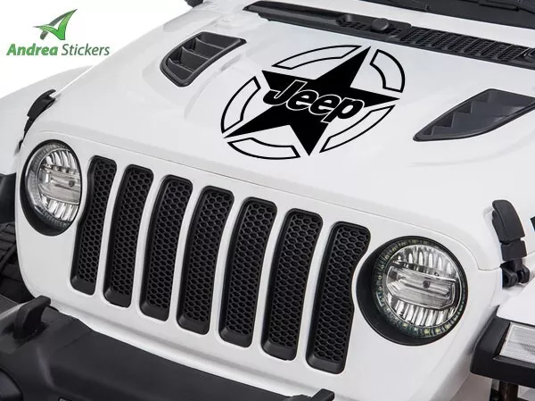 Adesivo STELLA AS per cofano JEEP WRANGLER vinile stickers decalcomania off road