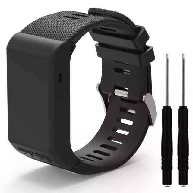 Silikon Ersatz Armband Für Garmin vivoactive HR SportFitness Tracker Schwarz