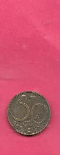 AUSTRIA AUSTRIAN KM2885 1980 VF-VERY fine-NICE OLD  CIRCULATED 50 GROSCHEN COIN