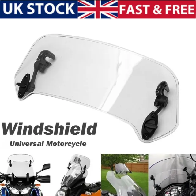 Motorcycle Windshield Motorbike Wind Screen Deflector Extension Spoiler Set