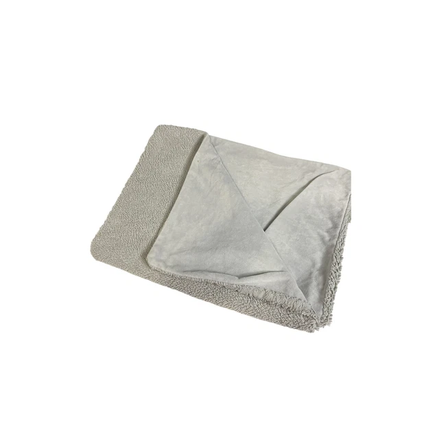 POTTERY BARN KIDS stroller blanket throw 30"x36" heavy gray Fleece 16.