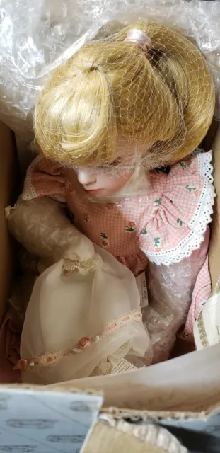The Heritage Signature Collection Brittany & Baby Porcelain Doll 12388 Pink