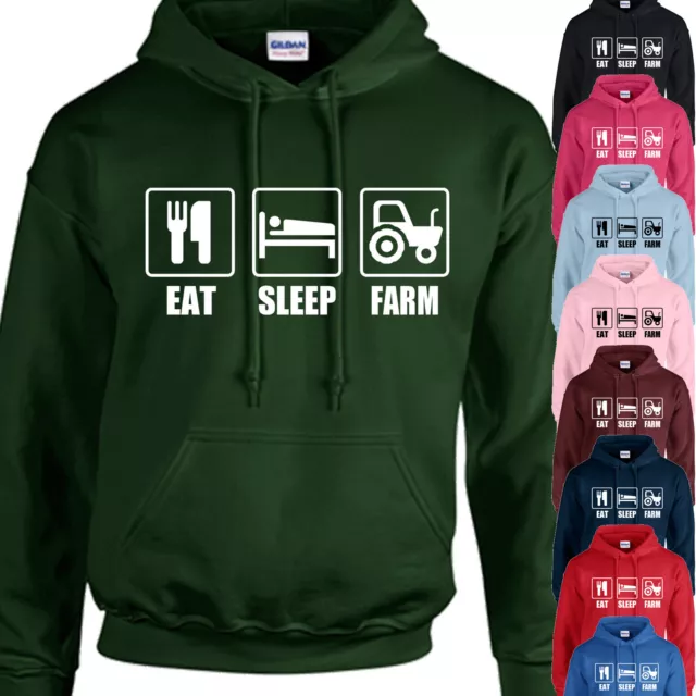 Mangiare, Sonno, Fattoria Felpa Adulti/Bambini - Personalizzato - Top Regalo