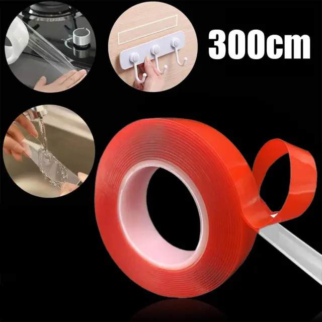 3/5CM STRONG DOUBLE Sided Tape Clear Nano Magic Tape Waterproof Traceless  $14.99 - PicClick AU