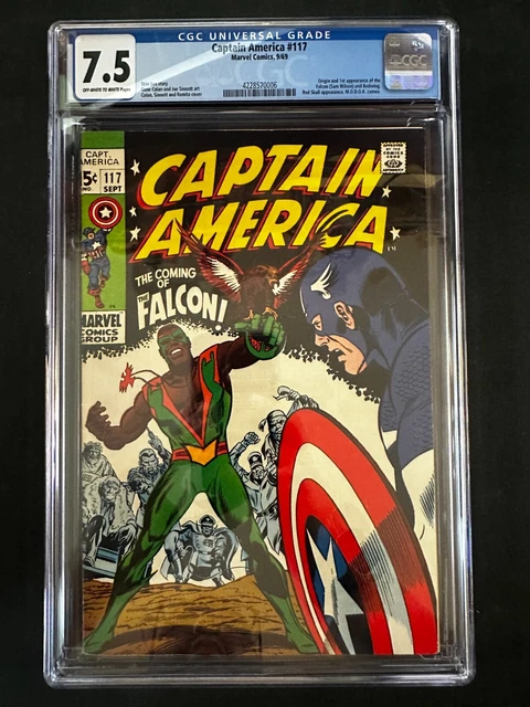 Captain America #117 CGC 7.5 Origin & 1st Appearance Of Falcon Sam Wilson