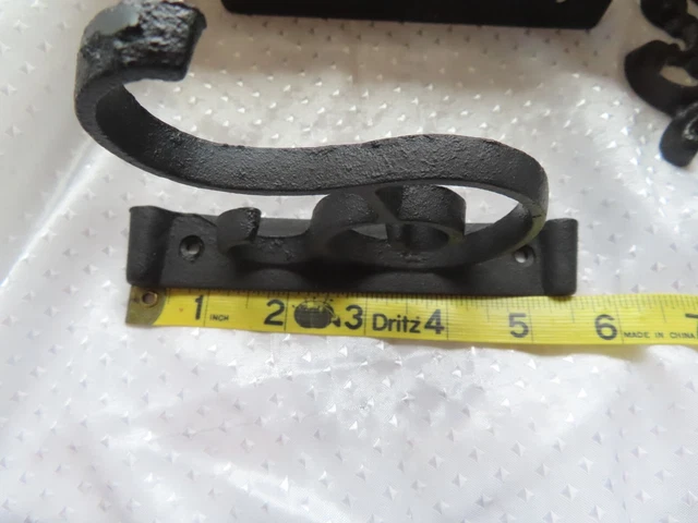 Lot Of 7 Vintage Hooks/Coats/Plants/etc.  Metal/Brass + a Brass Lock/unopened 4