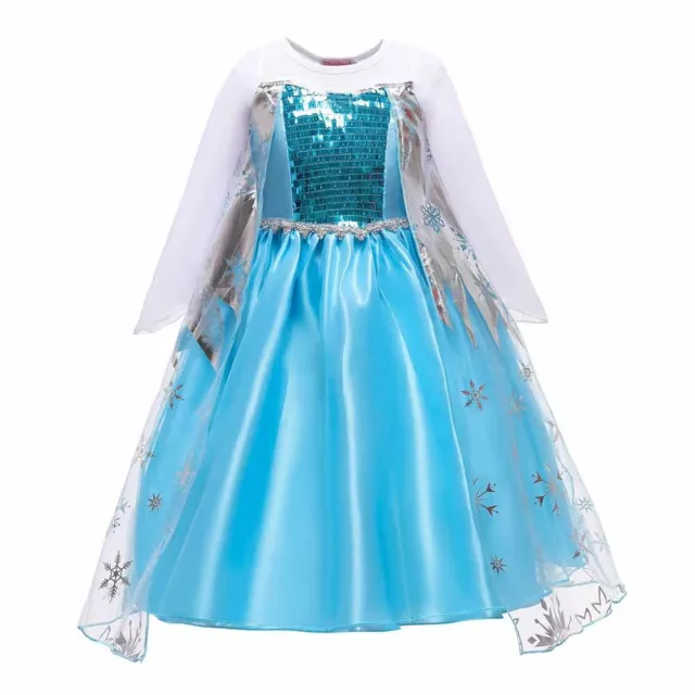 Abiti da principessa per ragazze Elsa Anna congelati abito cosplay costume bambino abito da festa 6