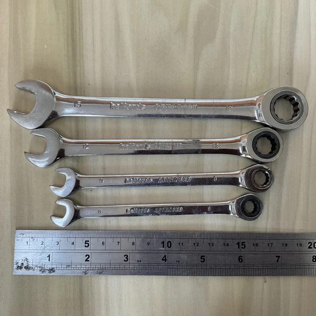 4 ABRAZADERAS HALFORDS AVANZADAS + PROFESIONALES TRINQUETE 8mm 9mm 12mm 15mm