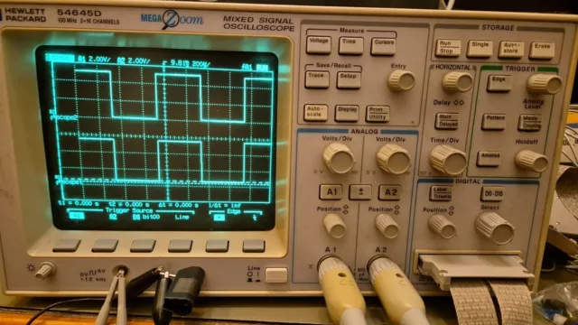 HP 54645D MIXED OSCILLOSCOPE 2x100MHz   und LOGIC 16 CHANNEL 200 Ms/s  +  54659B 2