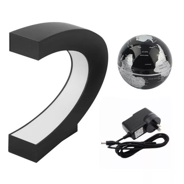 C Shape LED World Map Decoration Magnetic Levitation Floating Globe Light AU 2