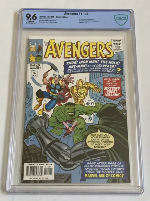Avengers #1 1/2 Cbcs 9.6 1999 Dr. Doom Spider-Man Fantastic Four Cgc