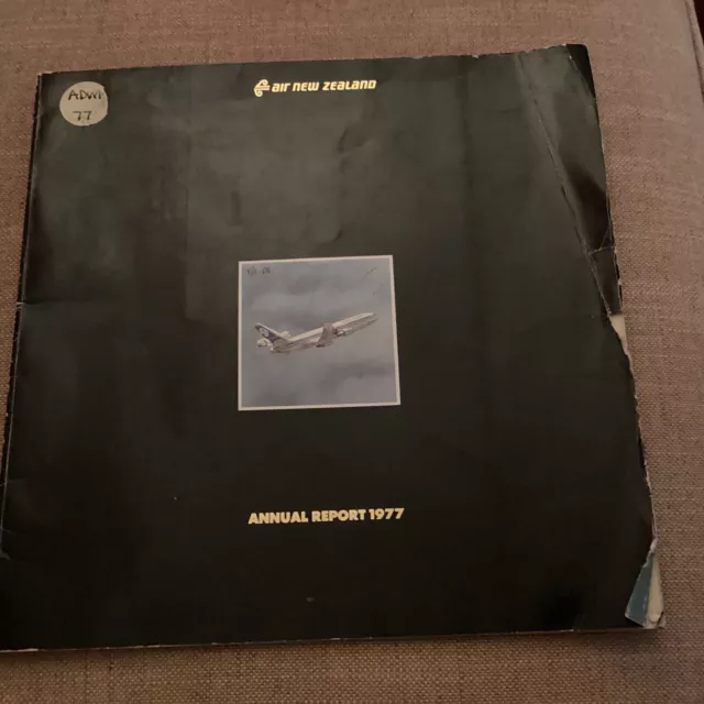 1977 AIR NEW Zealand Annual Report Book, DC10 Aircraft, Airlines