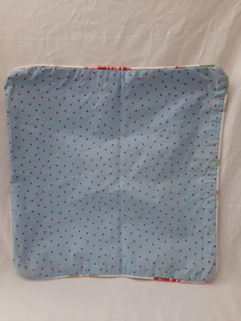 VTG Ikea Rosali Cath Kidston Blue & Red Polka Dot & Plaid Throw Pillow Cover