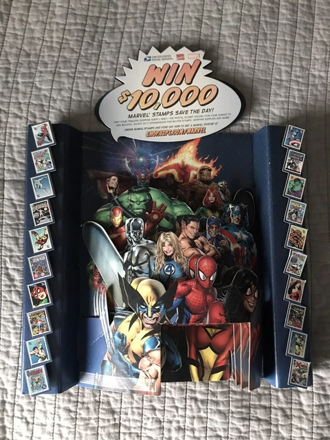 Marvel Comic Stamps Usps Post Office Counter Top Promotional Display 2007