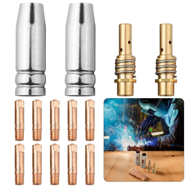Lot De 10 Buses De Gaz Coniques MB14/MB15 - 12.0 Mm NW - Pour Soudeur MIG/MAG