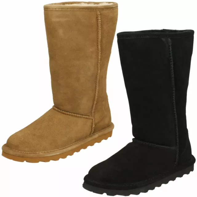 Damen Bearpaw Elle große echte Lammfell gefütterte Freizeitstiefel