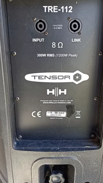 2 X HH Tensor Passive 12" Speakers