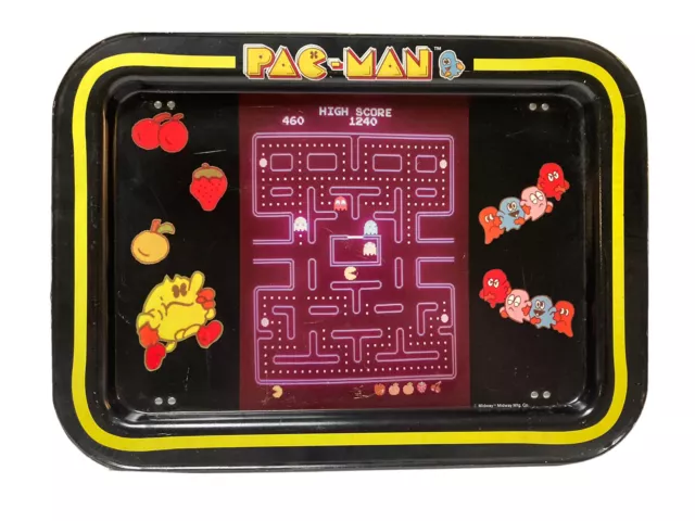 Vintage 1980's Pac-Man Video Game TV Serving Tray (Great Condition) Midway LOOK!
