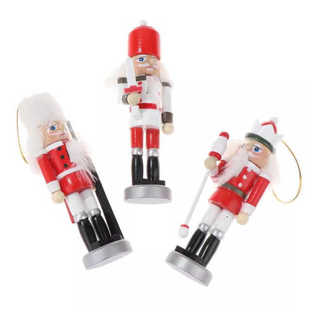 1Pc 12CM Nutcracker Puppet Soldier Pendant Doll Christmas Decor Home Ornament