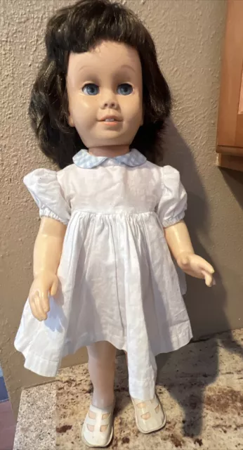 Vntg. Mattel 1959 Brunette Chatty Cathy Doll- Soft Face- Non Talking