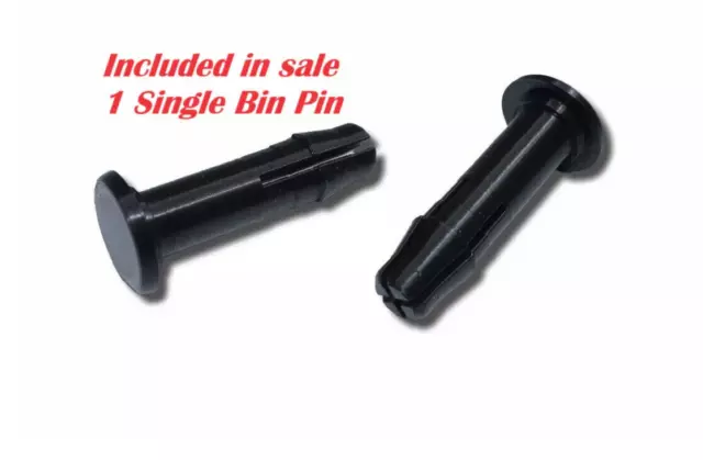 X1 Replacement Wheelie Bin Lid Pin Hinge Pin 50mm x 15mm Black Single Pin