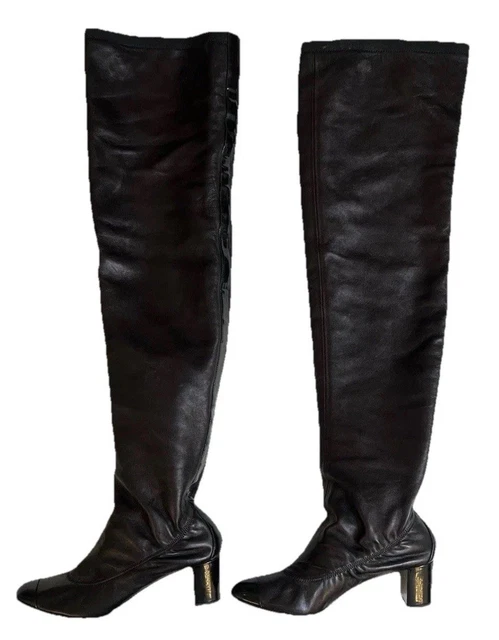 Brinley Co. Women's Over-The-Knee Boots - Vintage Almond Toe, Wide Calf, Red Faux Suede, 3.25-Inch Heel