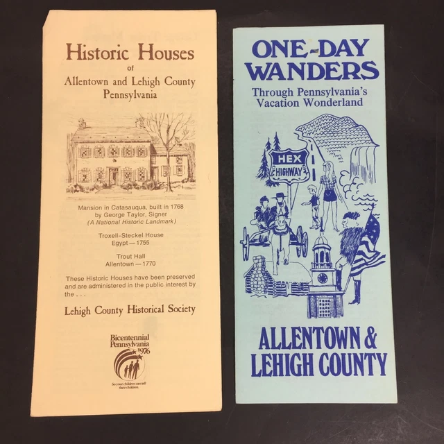 Vtg Allentown Lehigh Valley Pennsylvania PA Tourist Booklets Pamphlet Lot Hex