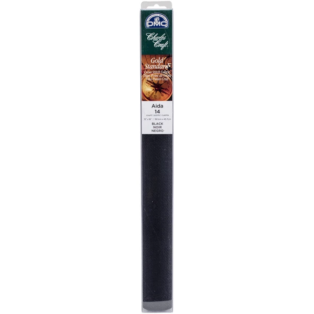 Paquete de 3 Charles Craft Gold Standard Aida 14 unidades 15""X18"" caja - negra -GD1436-0853