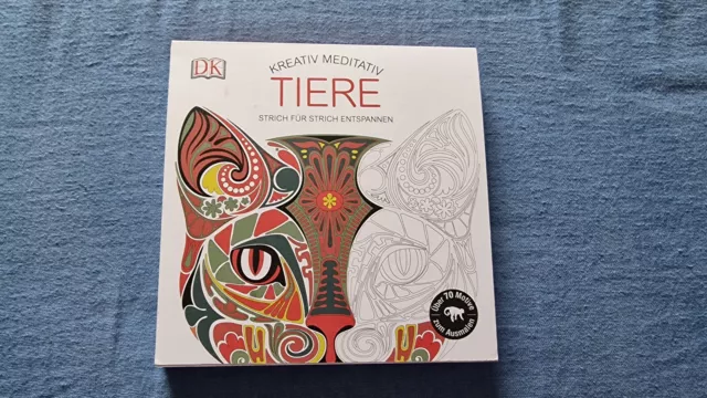 Malblock Malbuch Erwachsene Tiere aus DK-Verlag (Zustand neu, ungenutzt)
