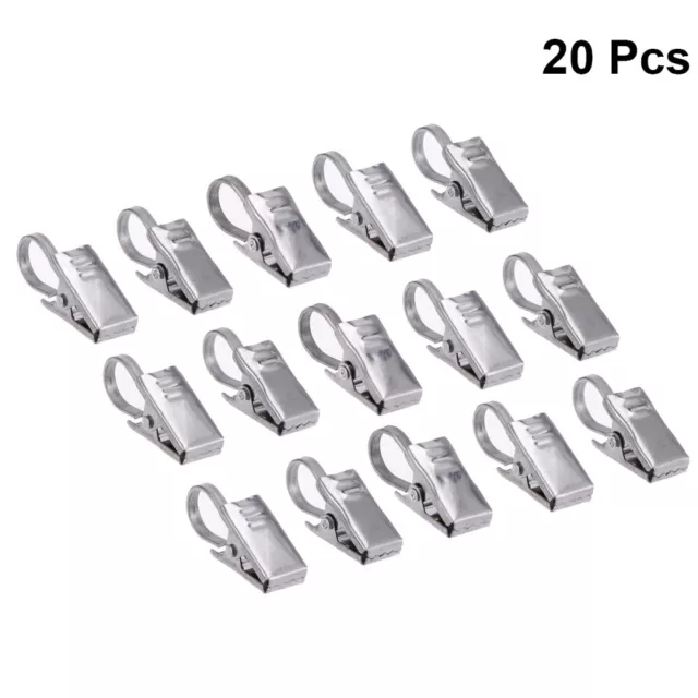 20 abrazaderas de cortina para cortinas PCS clips de cortina acero inoxidable accesorios de baño para