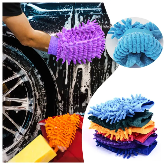 Car Wash Gloves High Density Car Cleaning Gloves Car Coral Fleece Cleaning Skint
