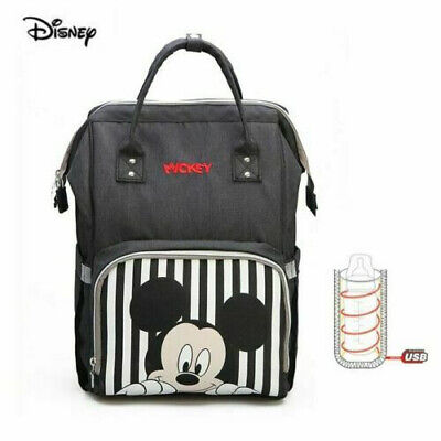 Disney Mickey Mouse Diaper Bag Backpack Baby Diaper Pushchair Mommy Bag New